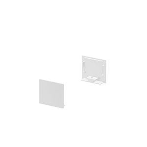 SLV BIG WHITE KONCOVÉ KRYTY, na GRAZIA 20 profil k montáži na stěnu standard, 2 kusy, ploché provedení, bílé 1000566